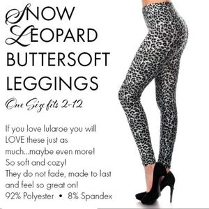 Snow Leopard Buttersoft Leggings